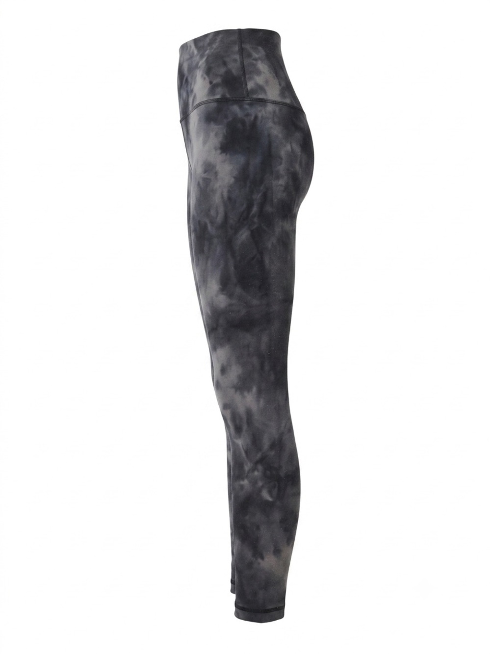 ZYIA Black & Gray Tie-Dye High-Rise Leggings